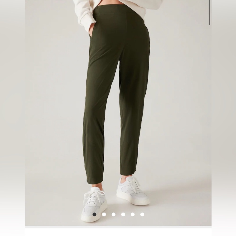 Olive Green Athleta Brooklyn Heights high rise jogger